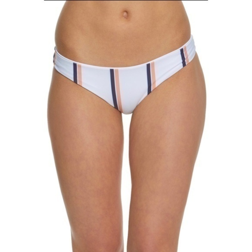 NEW Tavik Agustus Cheeky White Stripe Ali Reversible Bikini Bottom Size XS